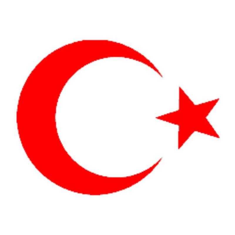2X Auto Aufkleber Türkei Halbmond TÜRKIYE Car Sticker Turkey (ca. 11x10 cm, Rot) von QOWRKRQ