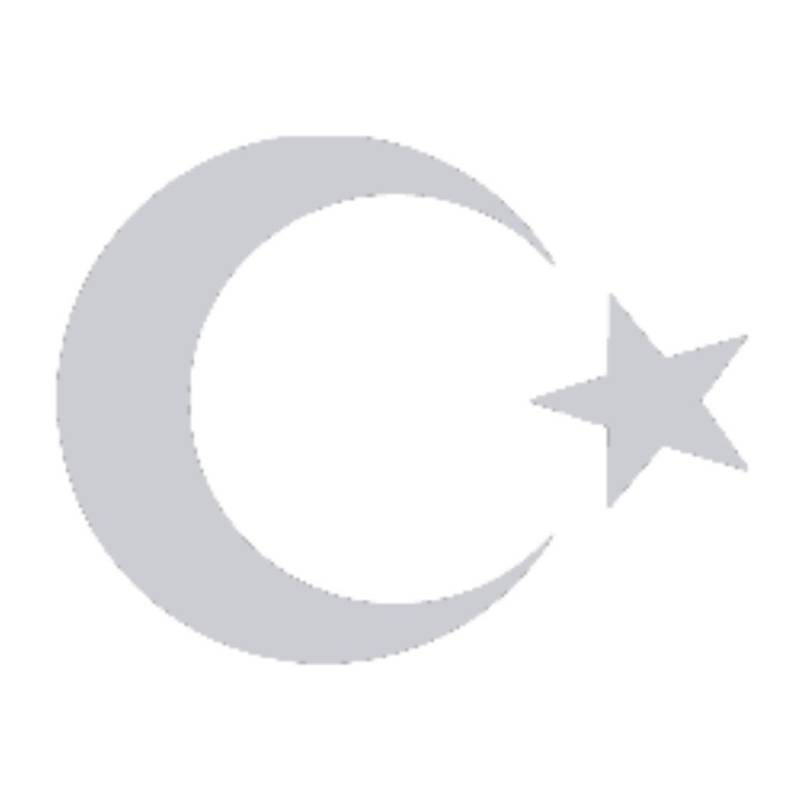 2X Auto Aufkleber Türkei Halbmond TÜRKIYE Car Sticker Turkey (ca. 11x10 cm, Silber) von Werbetechnik Sotirios Papoutsis