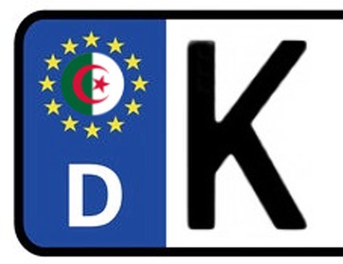 Werbetechnik Sotirios Papoutsis 2X Kennzeichen Aufkleber ALGERIEN Nummernschild Sticker (ca.2 cm) von Werbetechnik Sotirios Papoutsis