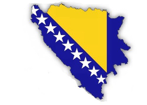 Auto Aufkleber, Car Sticker Bosnien "Bosna i Hercegovina" BOSNIA. Konturgeschnitten. (ca. 22 cm) von Werbetechnik Sotirios Papoutsis