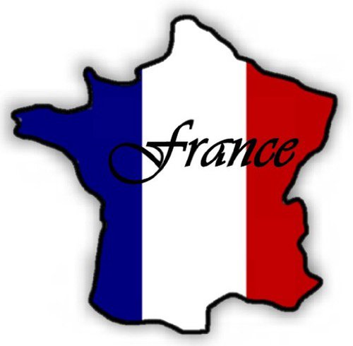 Auto Aufkleber, Car Sticker "France" Frankreich. Konturgeschnitten. (ca. 22 cm) von Werbetechnik Sotirios Papoutsis