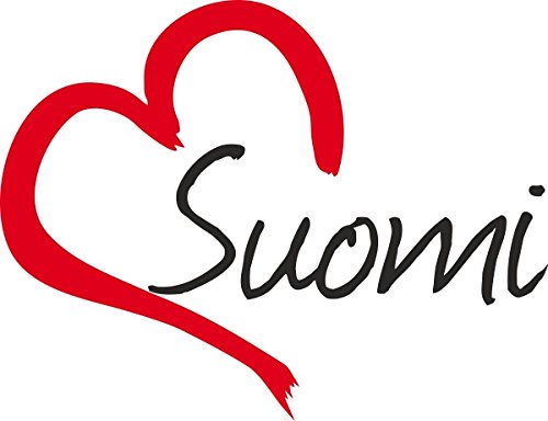 Auto Aufkleber " SUOMI " Herz Finnland ca.9x12cm konturgeschnitten von Werbetechnik Sotirios Papoutsis