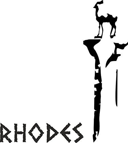 Werbetechnik Sotirios Papoutsis Auto Aufkleber Car Sticker Rhodos Stadt Motiv Griechenland (ca 11 cm) (schwarz) von Werbetechnik Sotirios Papoutsis