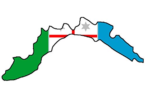 Werbetechnik Sotirios Papoutsis Auto Aufkleber LIGURIEN Italien Region Sticker Konturgeschnitten (ca 11x5 cm) von Homry
