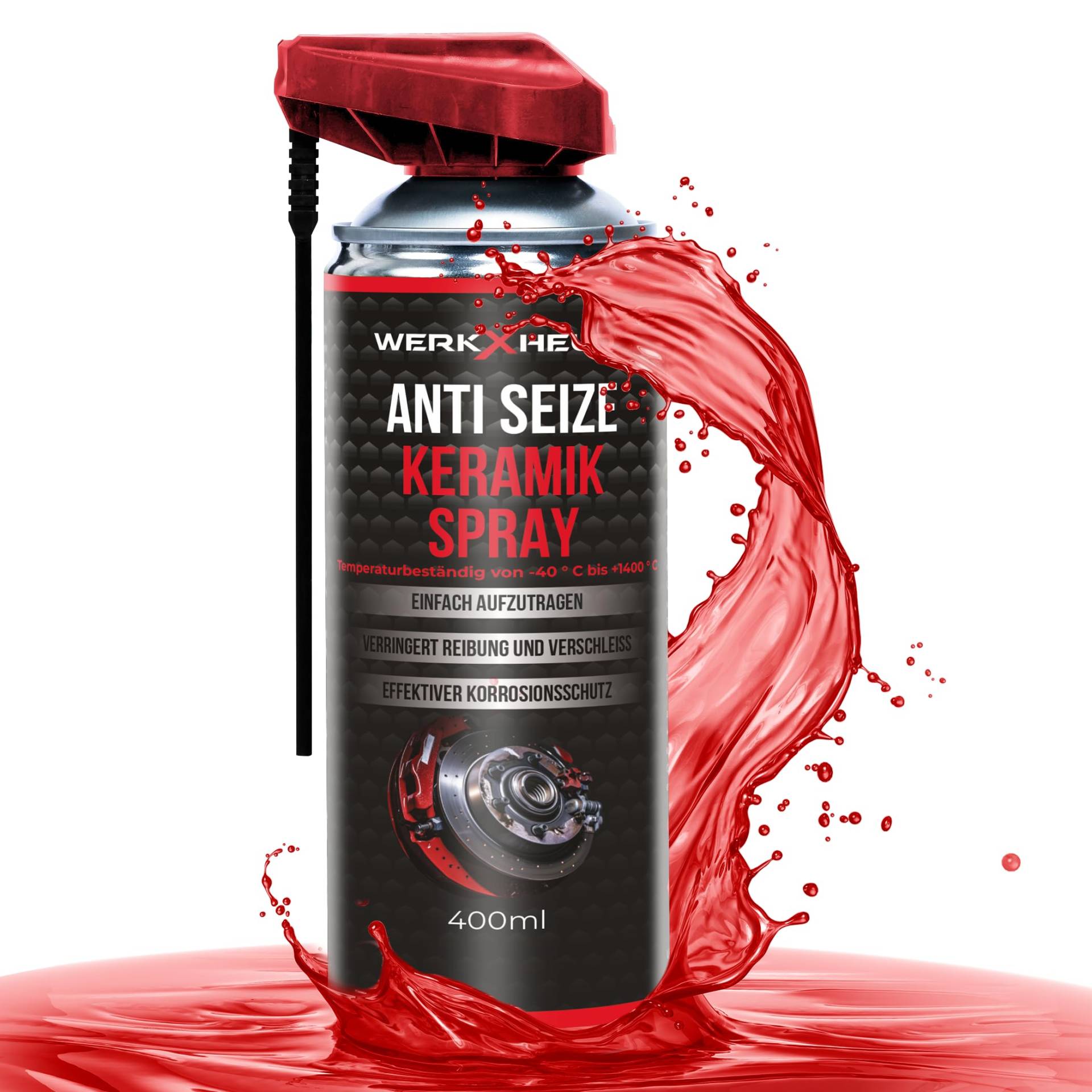 WerkXheld Keramikspray - Anti-Quietsch Spray für Auto Bremsen - Hitzebeständiges Keramik-Spray 400ml von WerkXheld