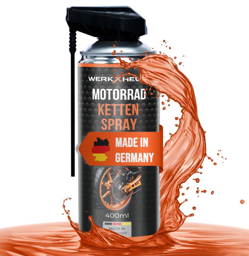 WerkXheld Motorrad Kettenspray 400ml & Kettenfett für Motorrad: Hochwertiges Kettenöl für alle Motorräder von WerkXheld