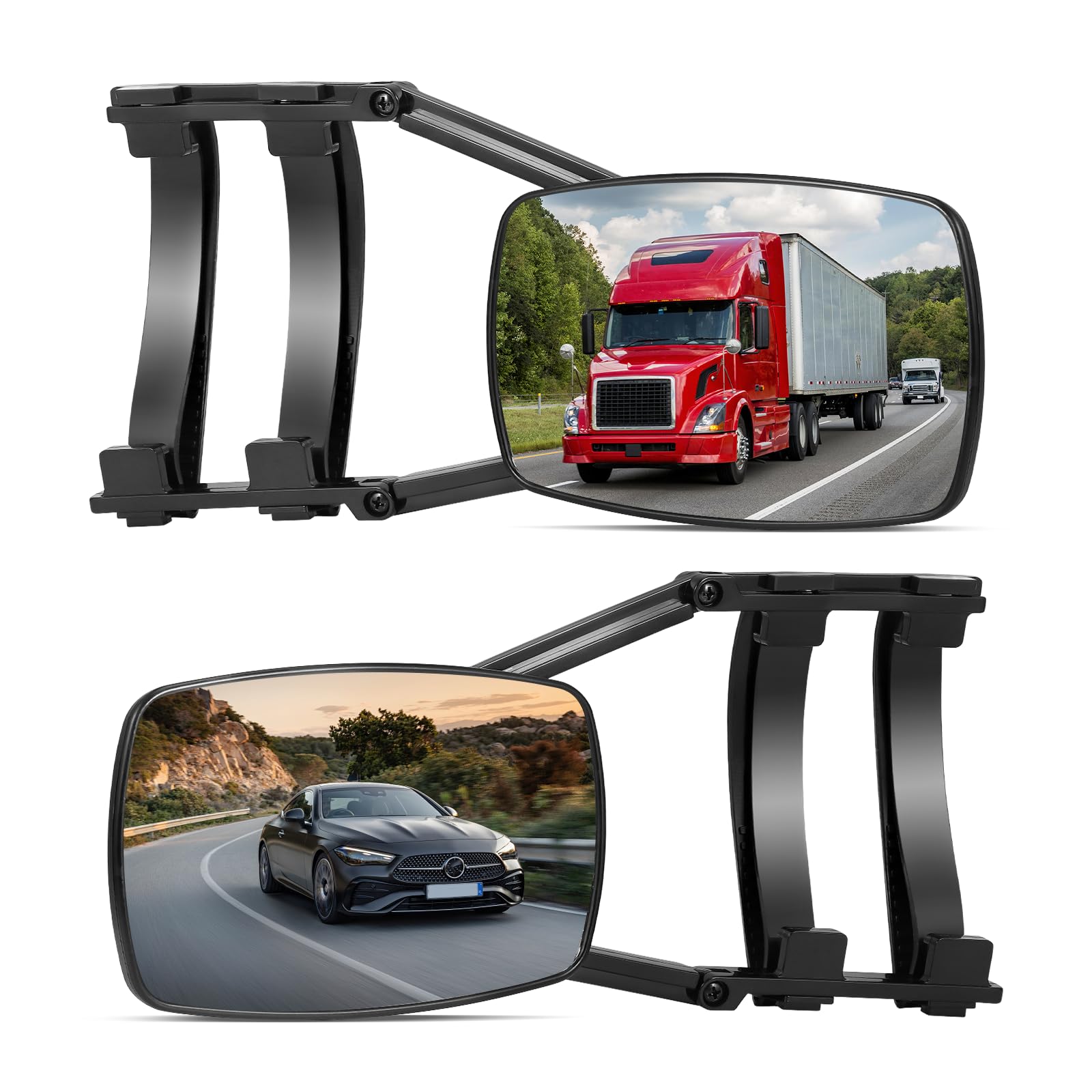 Anhängerspiegel, Wohnwagen-Rückspiegel, 2 Stück, Auto-Anhänger-Spiegel, Wohnwagen-Spiegel mit Riemen, für Wohnwagen, Wohnmobile, alle Arten von gängigen Fahrzeugen Anhängerspiegel, Wohnwagen-Rückspiegel, 2 Stück, Auto-Anhänger-Spiegel, Wohnwagen-Spiegel mit Riemen, für Wohnwagen, Wohnmobile, alle Arten von gängigen Fahrzeugen von Wesditly