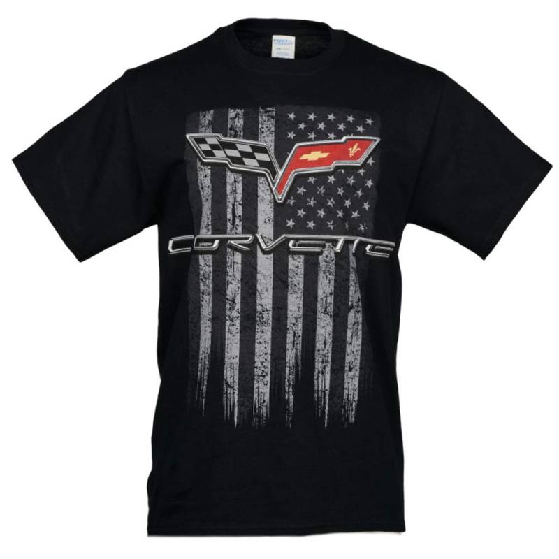 C6 Corvette American Legacy Herren-T-Shirt, Schwarz (Größe XL) von West Coast Corvette