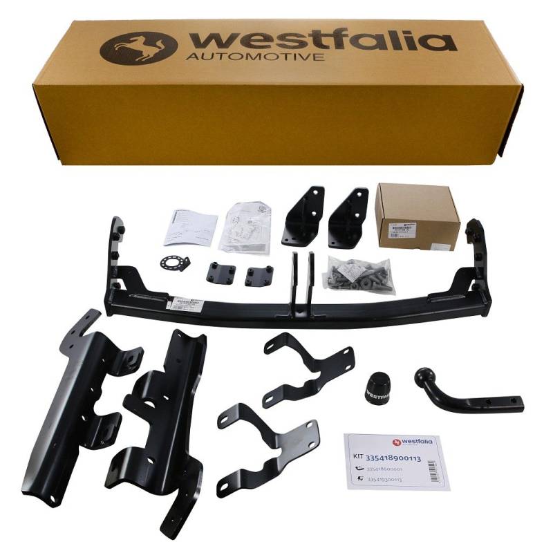Westfalia Starre Anhängerkupplung für Toyota RAV4 IV (BJ 02/2013-12/2018) - nicht für Fahrzeuge mit Fußsensor - Im Set mit 13-pol. fzg.-spez. Westfalia Elektrosatz von Westfalia Automotive