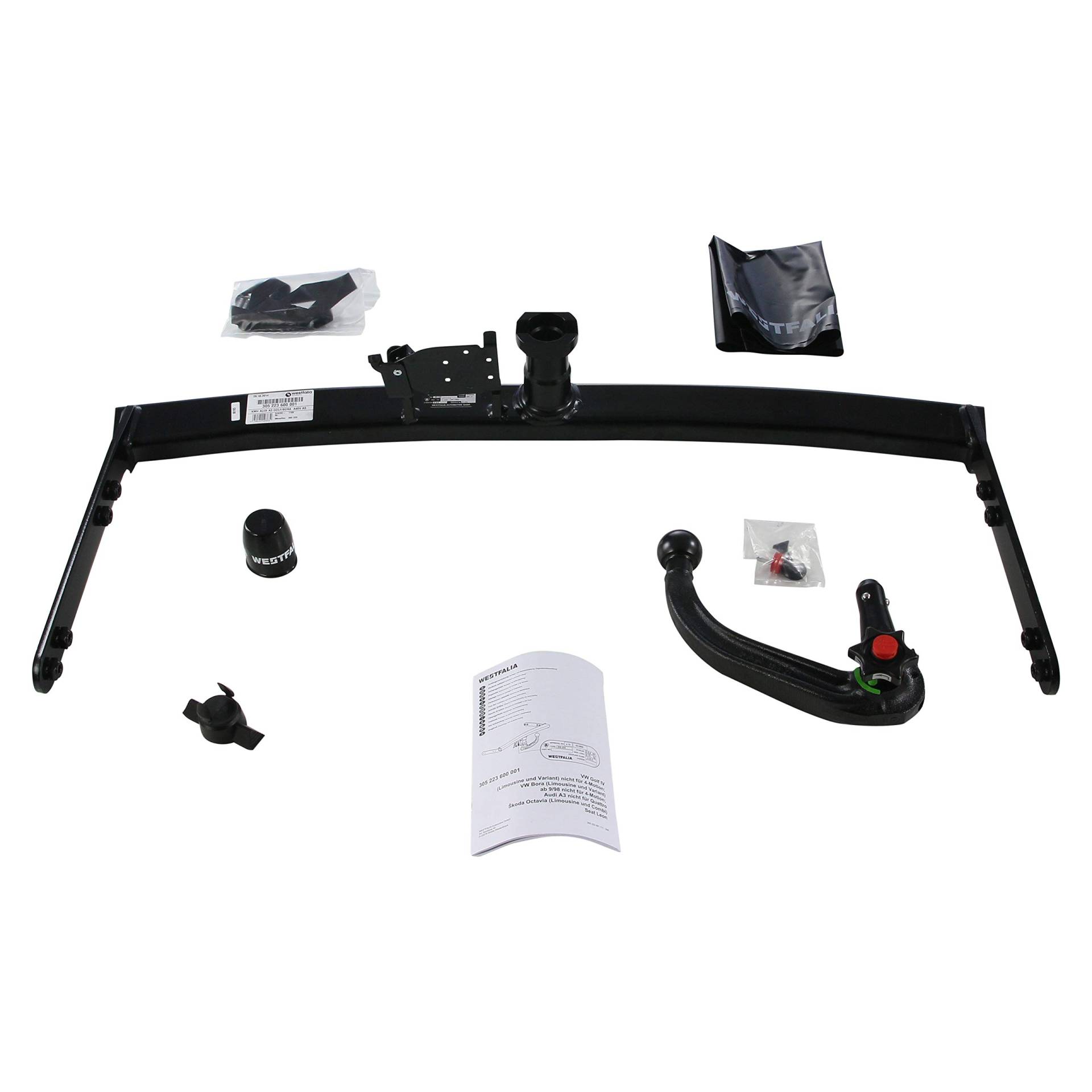 Westfalia Abnehmbare Anhängerkupplung für VW Golf IV (10/97-06/06), VW Bora (10/98-05/05), Audi A3 (09/96-05/03), Skoda Octavia I (12/96-01/05), Seat Leon I (11/99-06/06) von WESTFALIA Automotive