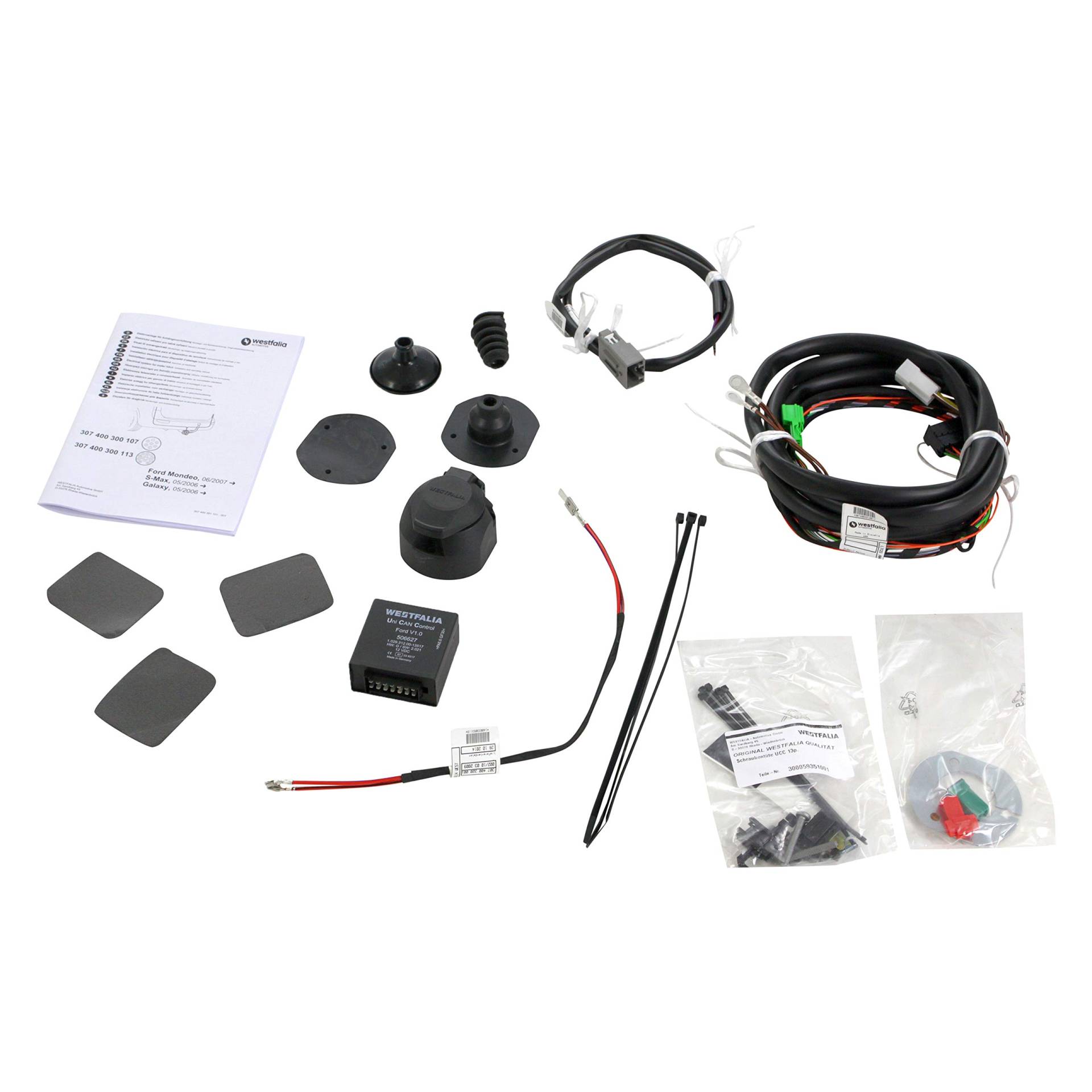 Westfalia E-Satz 13-polig fzg-spez für Ford S-Max (BJ 05/06-09/15), Ford Mondeo Turnier/Limousine (BJ 06/07-12/14), Ford Galaxy 7-Sitzer (BJ 05/06-09/15) - nicht für Kfz mit Niveauregulierung von WESTFALIA Automotive