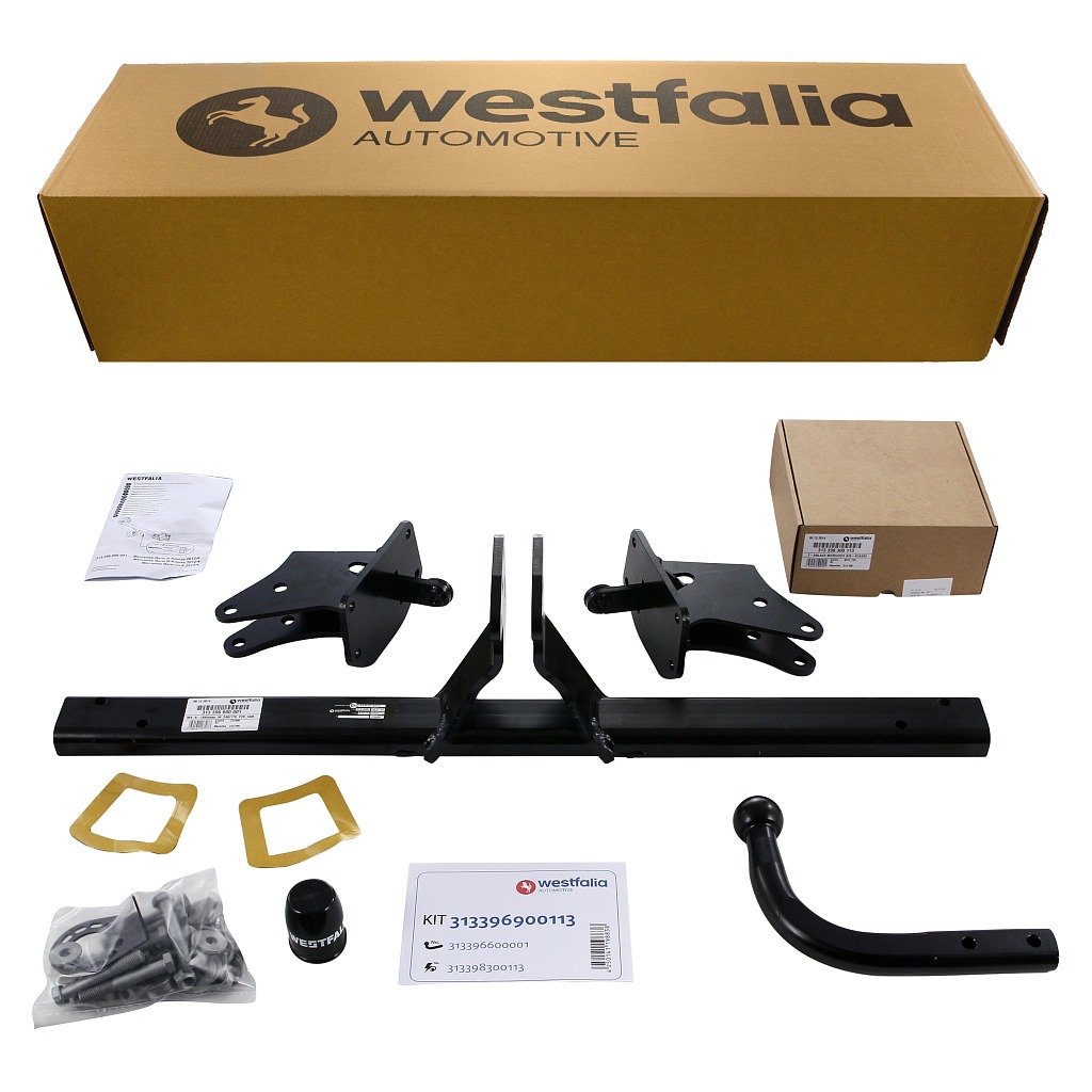 Westfalia Starre Anhängerkupplung für Mercedes A-Klasse (W176) (BJ 09/12-05/18), B-Klasse (W246) (BJ 11/11-12/18), CLA (C117) (BJ 04/13-03/19) - im Set mit 13-pol. fzg.-spez. Westfalia Elektrosatz von Westfalia Automotive