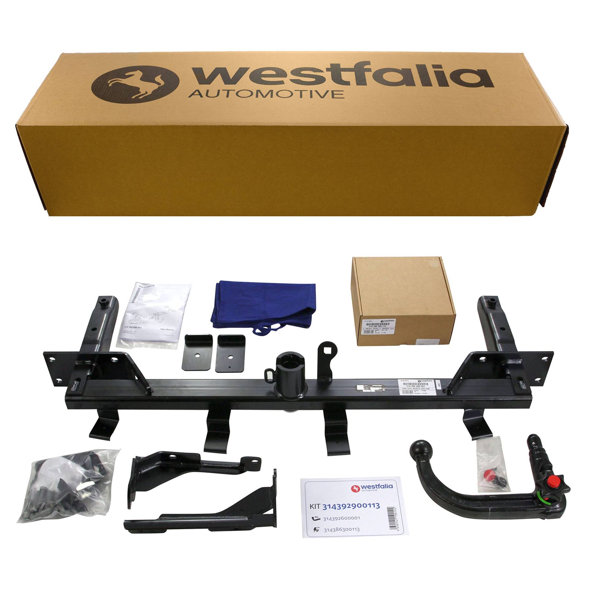 Abnehmbare Westfalia Anhängerkupplung für Meriva (BJ ab 06/2010) im Set mit 13-poligem fahrzeugspezifischen Westfalia Elektrosatz von Westfalia Automotive