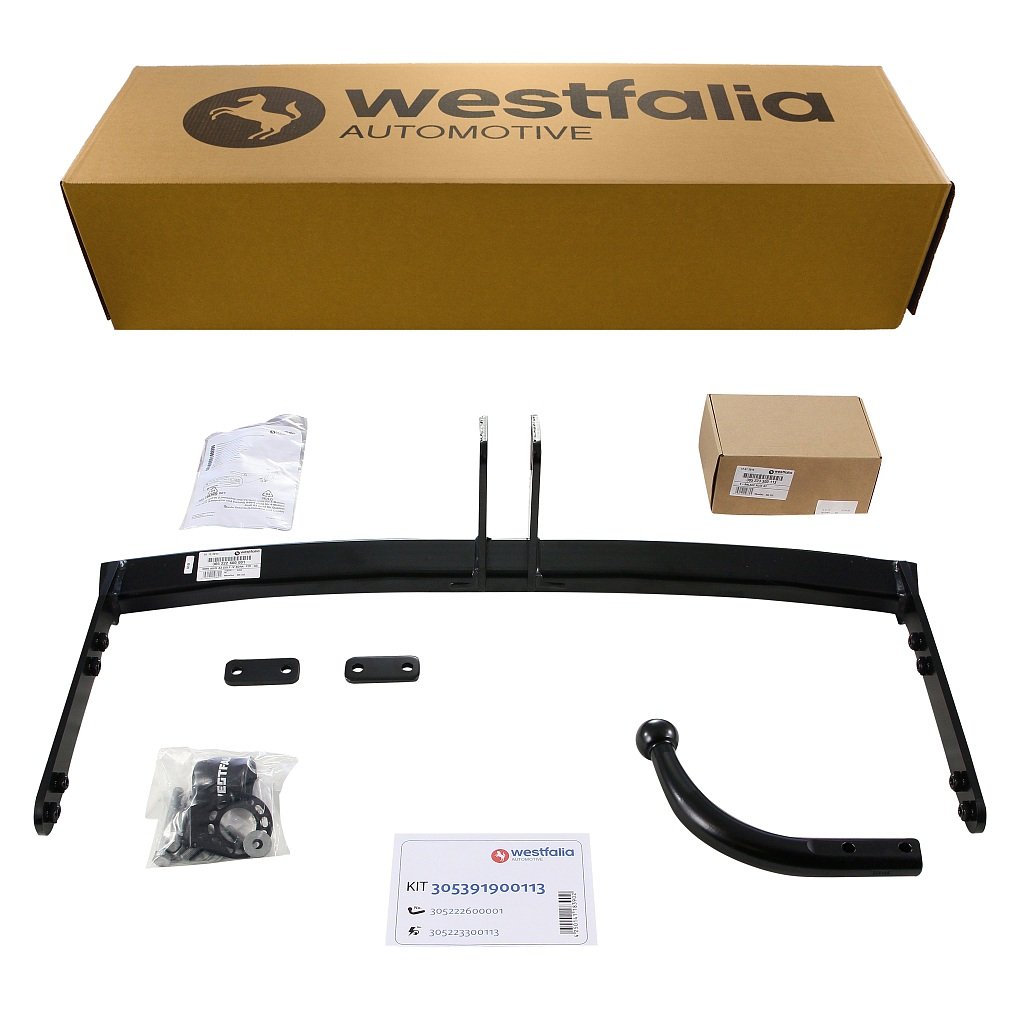 Westfalia Starre Anhängerkupplung für Audi A3 (BJ 09/1996-05/2003) - im Set mit 13-pol. fzg.-spez. Westfalia Elektrosatz von WESTFALIA Automotive