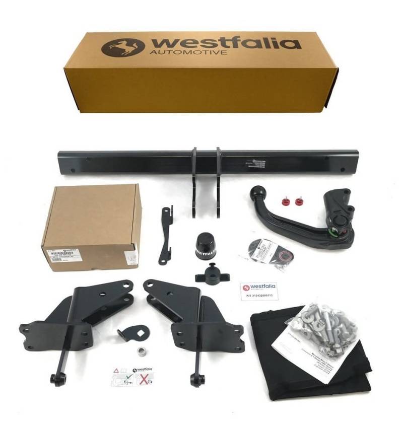 Westfalia abnehmbare Anhängerkupplung für Mercedes C-Klasse Kombi/Limousine (W205/S205) (BJ 03/2014-06/2018) - auch für Cabrio & Coupe - im Set mit 13-pol. fzg.-spez. Westfalia Elektrosatz von Westfalia Automotive