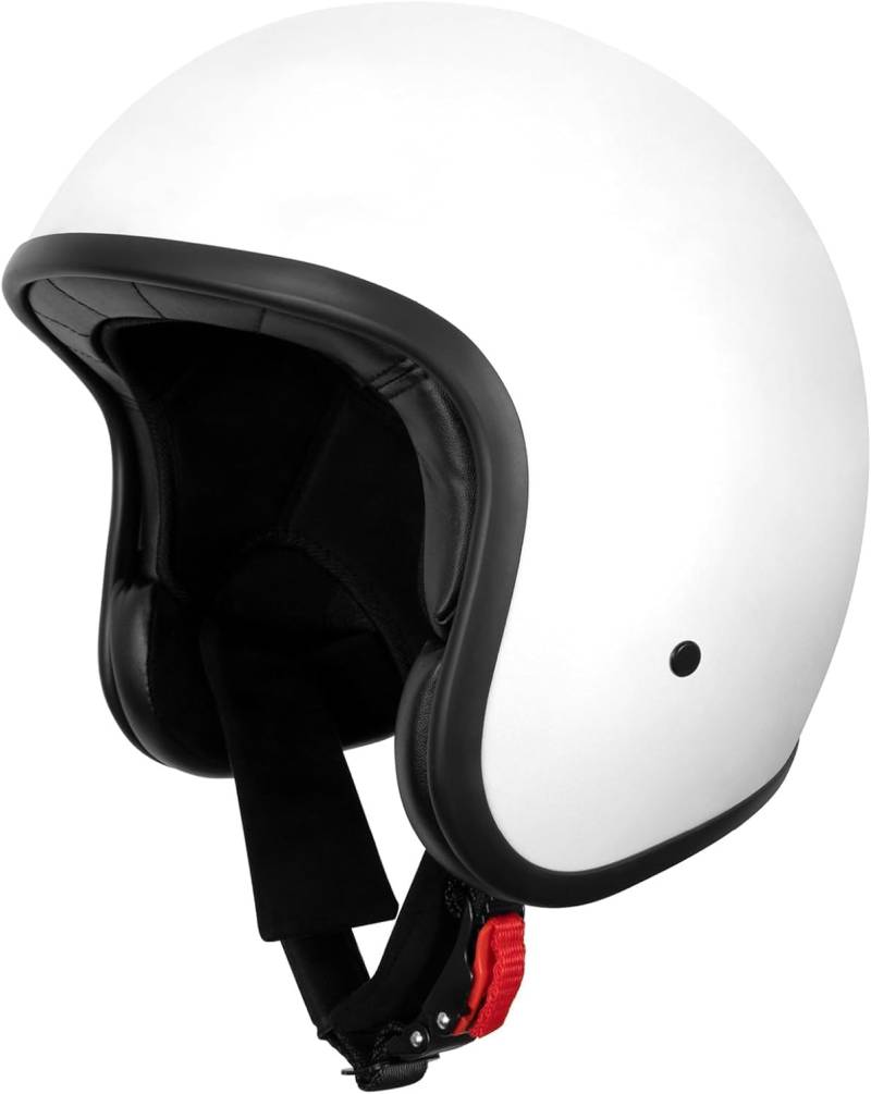 Motorradhelm Jethelm mit Sonnenblende & Visier ECE R22.06 Zertifiziert - Mopedhelm aus ABS und EPS, Leichter Roller Helm Für Damen & Herren Vintage Design von Westt
