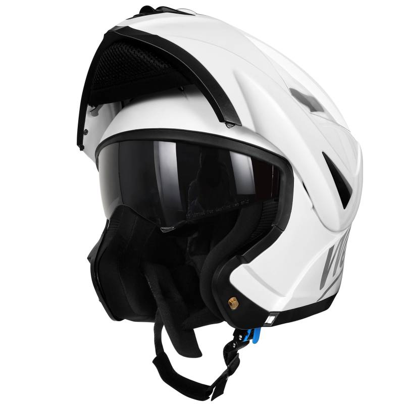 Westt Klapphelm Motorradhelm ECE-R 22.06 Zertifiziert Integralhelm für Damen und Herren Jethelm mit Kinnschutz Scooter Roller Moped Helm mit Sonnenblende und Visier von Westt