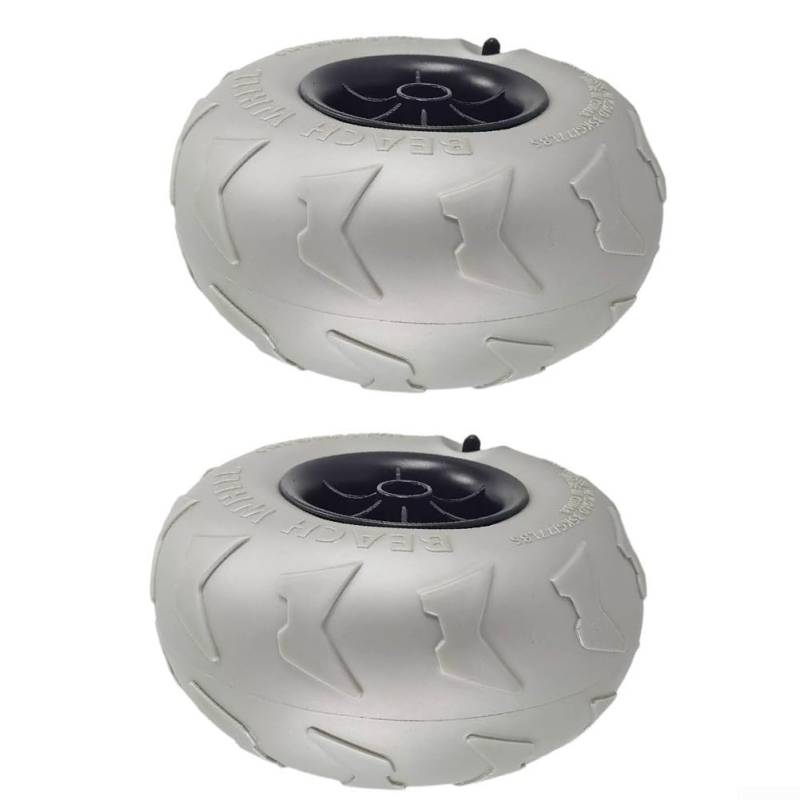 Aufblasbare Strandräder, PVC-Ballonräder, 2 Stück, Ersatz-Sandreifen, für Strand, Camping, Trolley-Rad, 205 x 115 x 20 mm von WheatThrive