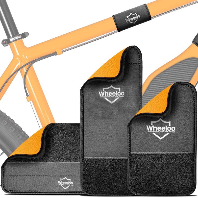 Fahrrad Rahmenschutz 3er Set I Transportschutz passend für Thule Fahrradträger I Carbon Rahmen Schutz I Fahrrad Anhänger E-Bike Zubehör I ebike Befestigung universal passend von Wheeloo