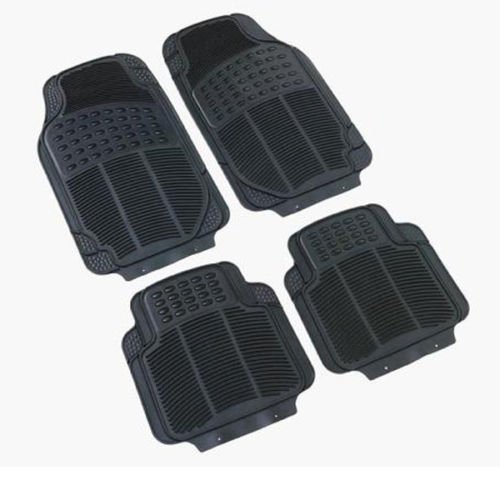 PVC Gummi Auto Fußmatten Robust 4 Teile Kompatibel mit VW Polo Passat Scirocco Touareg Tiguan von Wheels N Bits