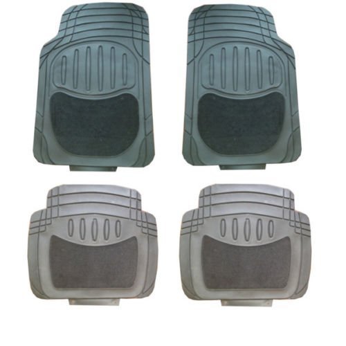 Wheels N Bits Gummi & Tuch PVC Auto Fußmatten Robust 4pc Kompatibel mit BMW 3,5,6,7,8 Serie X6 X 1 X5 X3 Z4 von Wheels N Bits