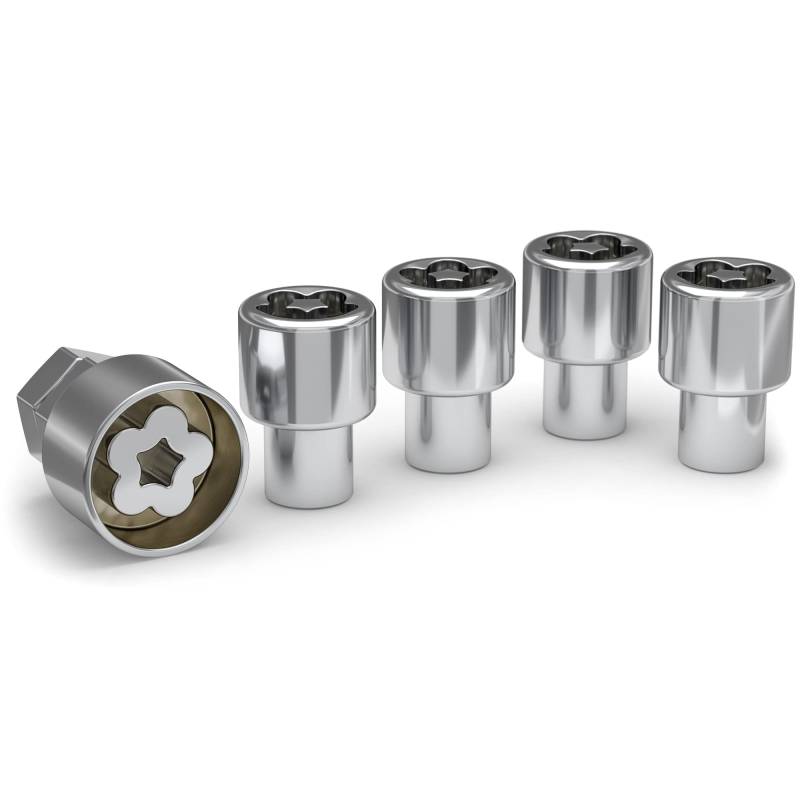 White Knight 42610 Chrom-Radschlösser, 12 mm x 1,25 Mag Radschloss-Set mit Unterlegscheibe (4 Stück) von White Knight