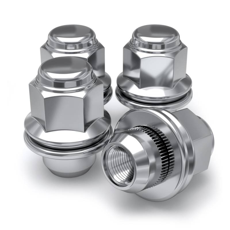 White Knight 5307 Chrom M12 x 1,50 Toyota Tacoma OEM Factory Style Mag Radmutter mit Unterlegscheibe, 4 Stück von White Knight