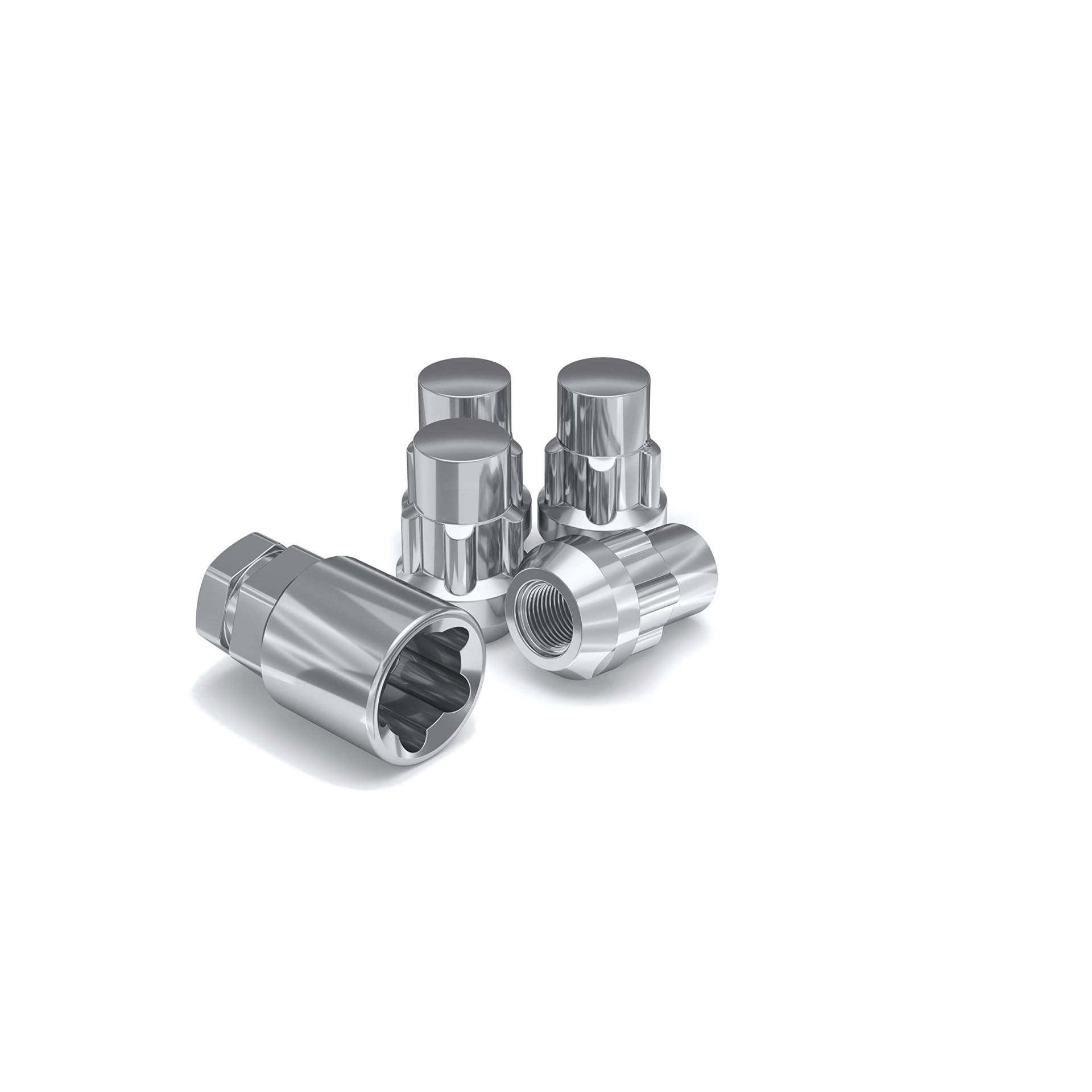 White Knight M14 x 1,50 Gewindemuttern für Aftermarket- oder Werksräder – 4 verchromte Kontermuttern und Schlüssel – Ausbuchtungseichelschlösser – Karbonstahl für langlebige Konstruktion und einfache White Knight M14 x 1,50 Gewindemuttern für Aftermarket- oder Werksräder – 4 verchromte Kontermuttern und Schlüssel – Ausbuchtungseichelschlösser – Karbonstahl für langlebige Konstruktion und einfache von White Knight