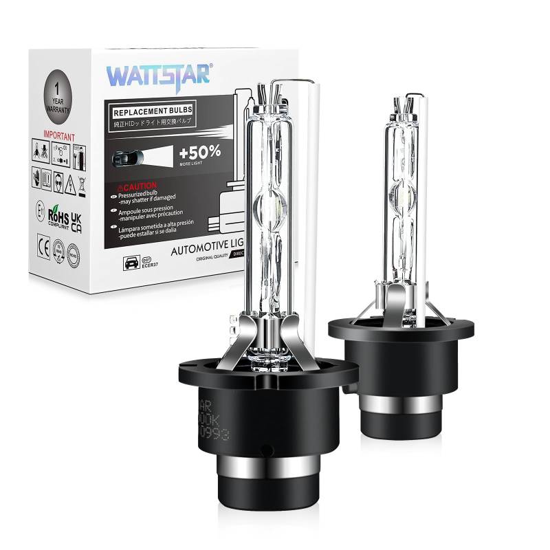 wattstar Ersatzlampe, D2S 6000K, Scheinwerfer, OEM-Qualität, 35W HID-Scheinwerfer, Xenonlampen (2er-Pack) ……… von wattstar