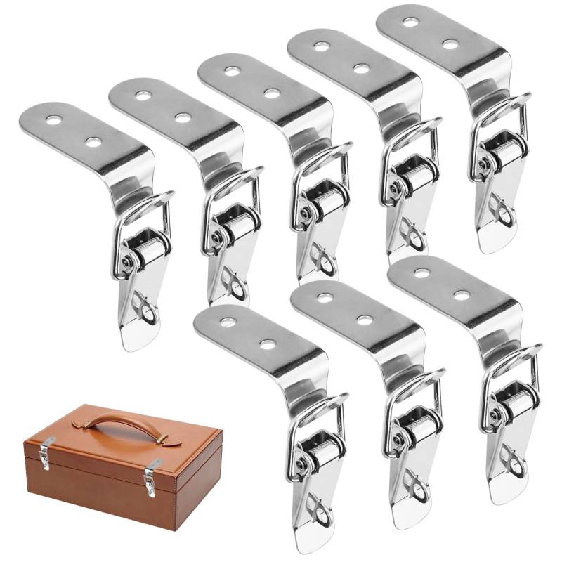 8 Stücke Hebelverschluss, 90 Grad Kistenverschluss Edelstahl, Spannverschluss Edelstahl, Schnappverschluss, Edelstahl Hebelverschluss, Robuster Spannverschluss, Metall Hebel Verschluss Für Case Box von WhizNook