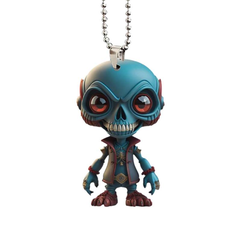 Anhänger Für Autorückspiegel – Alien-Autospiegel-Edelsteinornament | 2D-Anhänger Aus Acrylspiegel Zum Aufhängen, Autorückspiegel-Zubehör Für Heimdekor Und Autoinnendekoration von Whnbuij