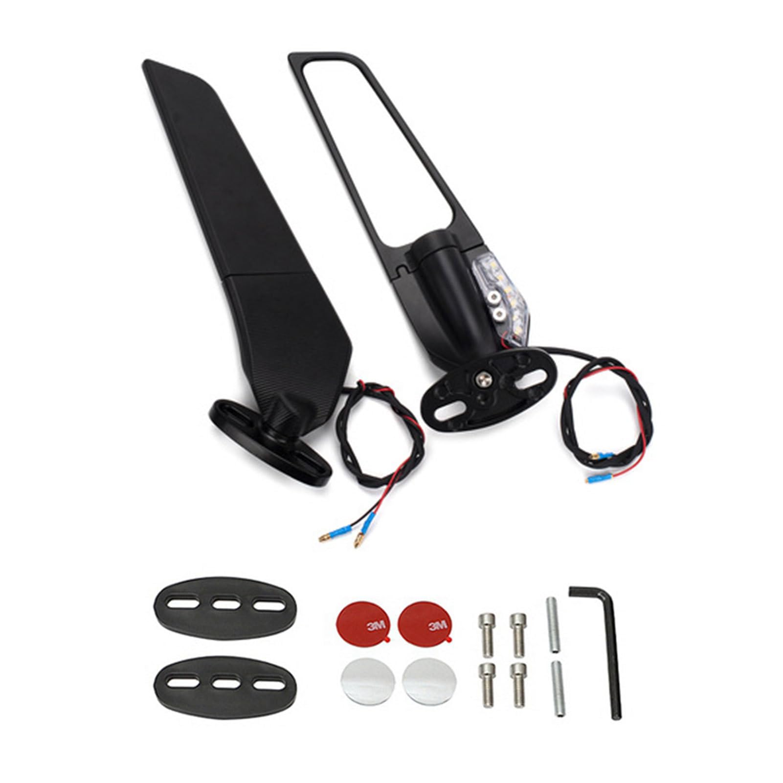 Whrcy Blinker Motorrad-Winglets,Motorrad-Spiegelblinker - -Multifunktions-Motorrad-Rückspiegel,Richtungsverstellbarer Windabweiser für Pendler, Reisen, Paketzustellung Whrcy Blinker Motorrad-Winglets,Motorrad-Spiegelblinker - -Multifunktions-Motorrad-Rückspiegel,Richtungsverstellbarer Windabweiser für Pendler, Reisen, Paketzustellung von Whrcy