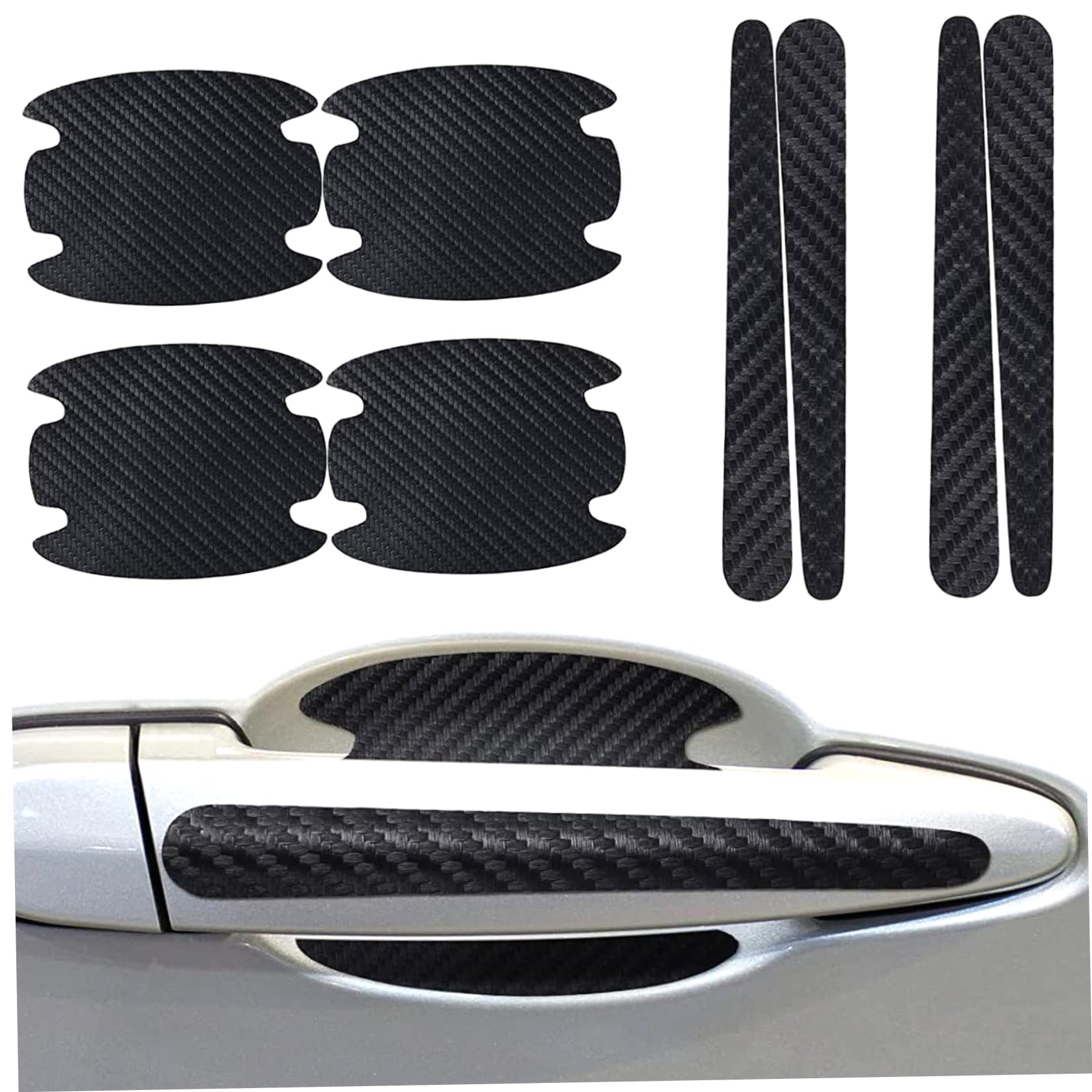 Autotür-Griffschutz, Autotürgriff Protektor 8pcs/Set Anti-Kollisions-Selbstklebstoff für SUV-LKW-RV, Schwarz, Schwarz Autotür-Griffschutz, Autotürgriff Protektor 8pcs/Set Anti-Kollisions-Selbstklebstoff für SUV-LKW-RV, Schwarz, Schwarz von Whyzsjnclg