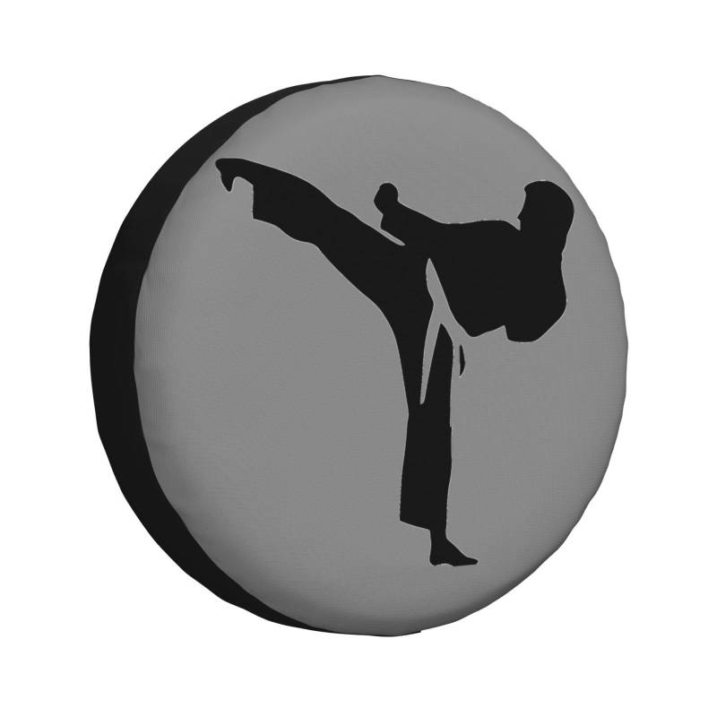 Karate Bedruckte Reserveradabdeckung Staubdicht Radabdeckung Sonnenschutz Wasserdichte Abdeckung Universal Rad Reifen Abdeckung Fit Trailer Rv SUV Truck und viele Fahrzeuge von WiNwon