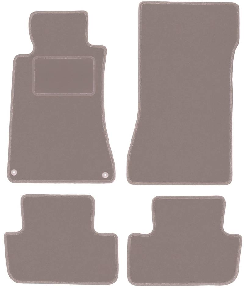 Wielganizator Automatte – Passend für Mercedes CLK W209 Coupe 1997-2009 – Velours – Autozubehör - Praktische Fußmatte Auto – 4-teilig - beige von Wielganizator