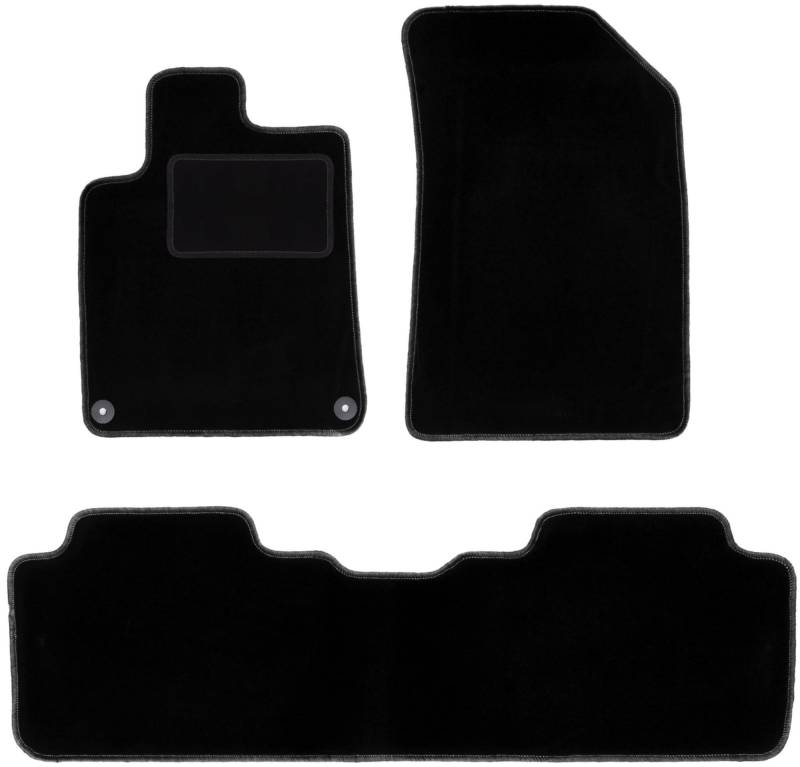 Wielganizator Automatte – Passend für Citroen C5 I Kombi, Limousine 2001-2008 – Velours – Autozubehör - Praktische Fußmatte Auto – 3-teilig - schwarz von Wielganizator