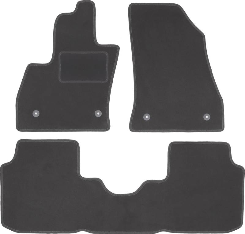 Wielganizator Automatte – Passend für FIAT 500L Minivan 2012- – Velours – Autozubehör - Auto Fußmatten – Fußmatte Auto – 3-teilig - Graphit von Wielganizator