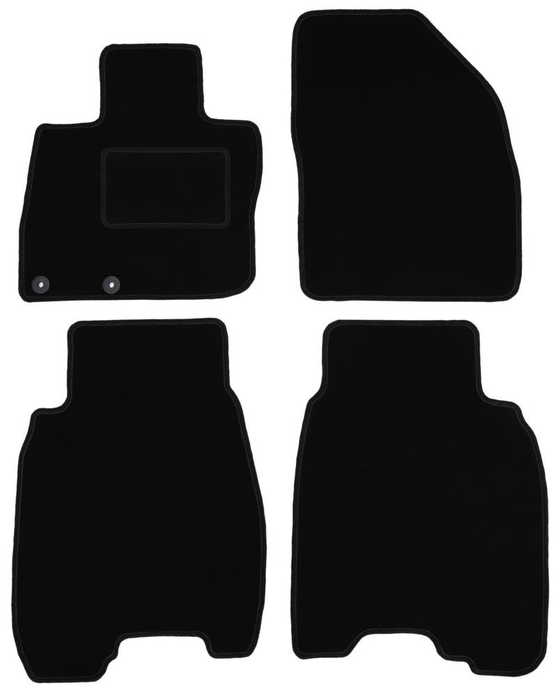 Wielganizator Automatte – Passend für Honda Civic VIII Schrägheck 2006-2012 – Velours – Autozubehör - Auto Fußmatten – Fußmatte Auto – 4-teilig - schwarz von Wielganizator