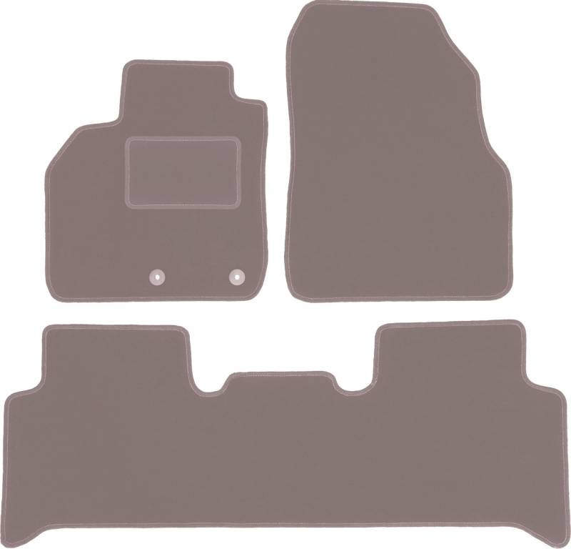 Wielganizator Automatte – Passend für Renault Grand Scenic II Minivan (2003-2009) – Velours – Autozubehör - Praktische Fußmatte Auto – 3-teilig - beige von Wielganizator
