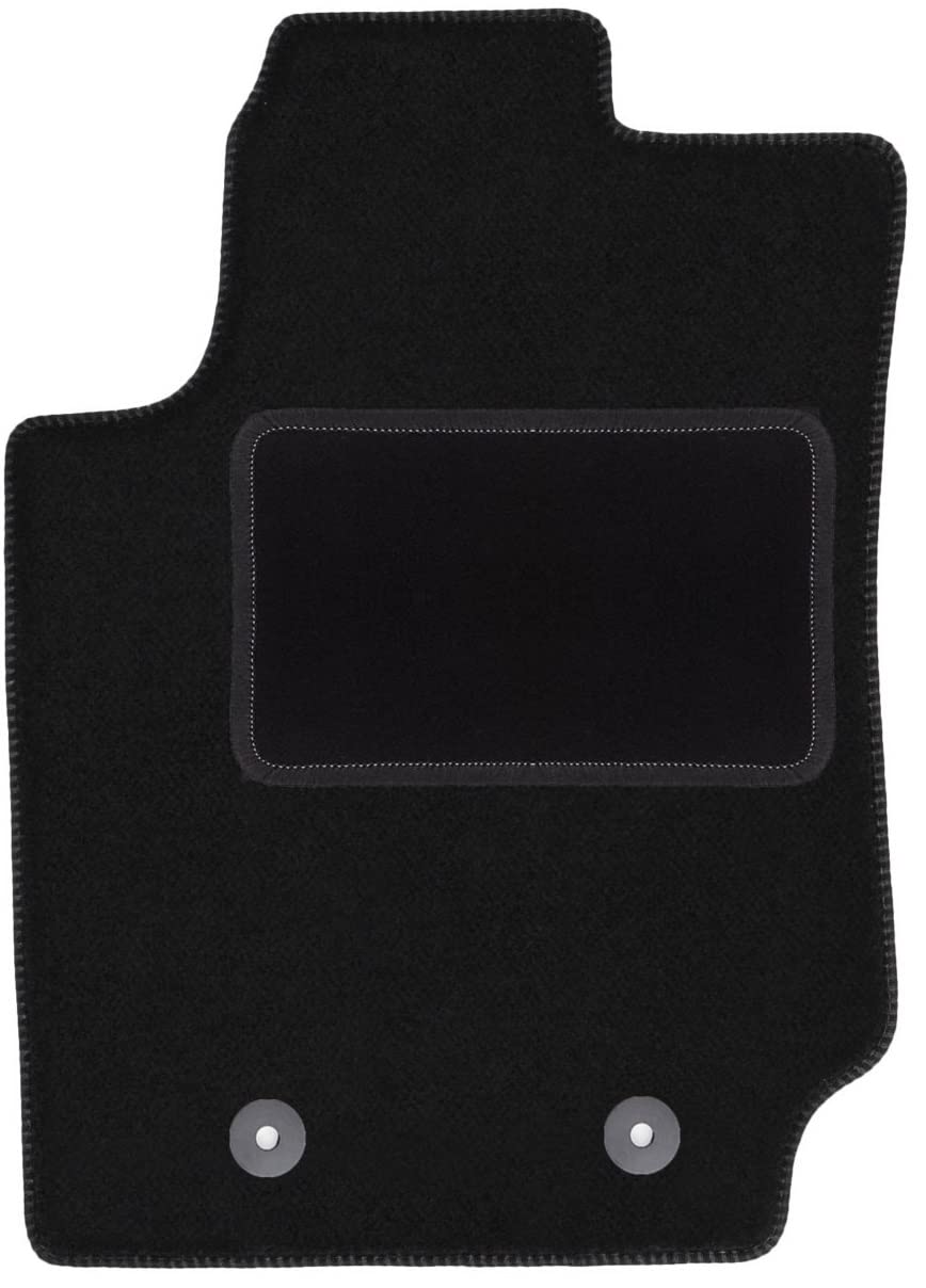 Wielganizator Fahrer Fußmatte Velours passend für Ford Ranger (2012-2019) Pickup Fahrerseite Fahrermatte Veloursfussmatte Schwarz 1-teilig - Passgenau von Wielganizator
