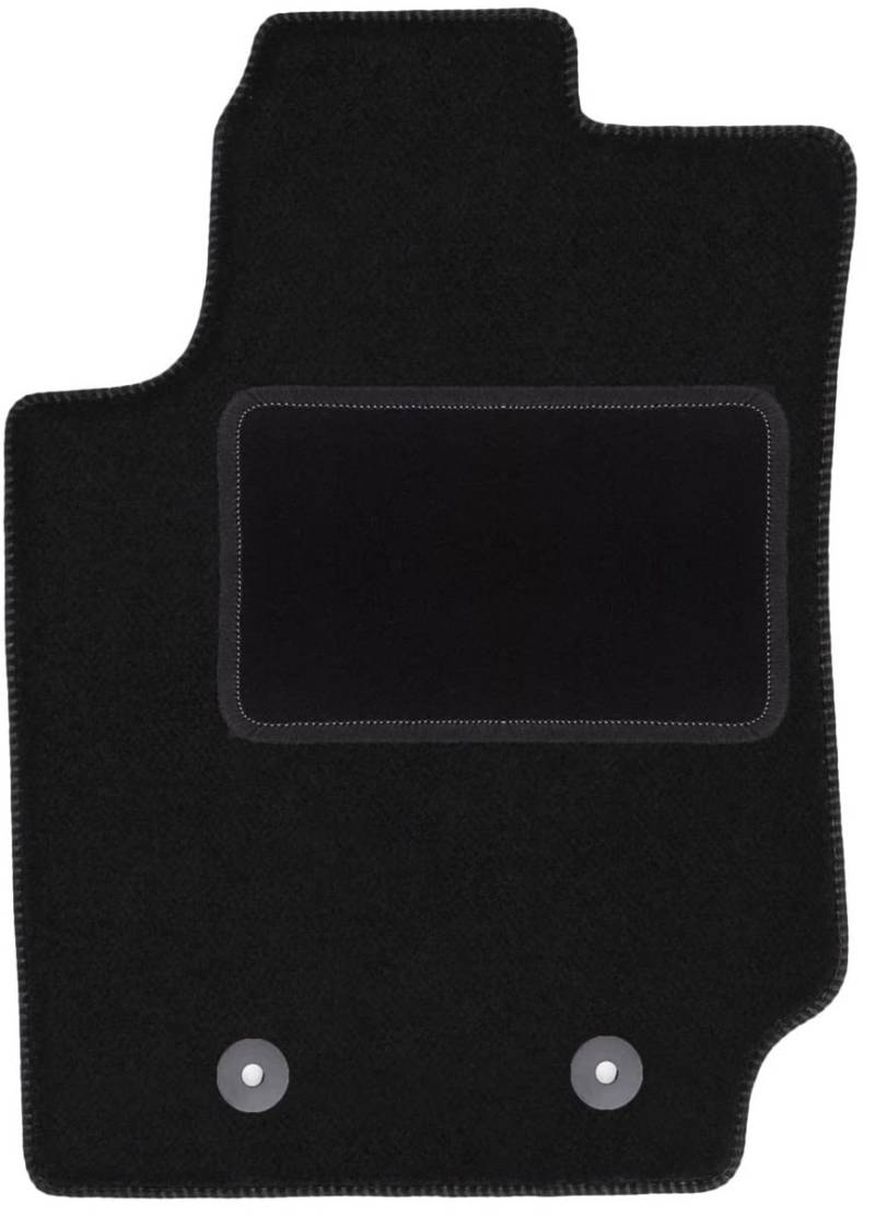 Wielganizator Fahrer Fußmatte Velours passend für Ford Ranger (2012-2019) Pickup Fahrerseite Fahrermatte Veloursfussmatte Schwarz 1-teilig - Passgenau von Wielganizator