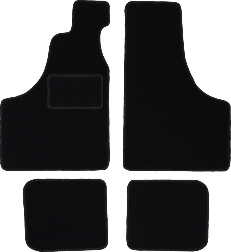 Wielganizator Fußmatten Satz passend für FIAT 126P (1973-2001) n/a Auto Velours Autoteppiche Schwarz Automatten Set 4-teilig - Passgenau von Wielganizator