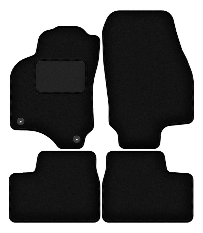 Wielganizator Automatte – Passend für Opel Astra G Cabrio, Coupé, Bertone 1998-2009 – Velours – Autozubehör - Praktische Fußmatte Auto – 4-teilig - schwarz von Wielganizator