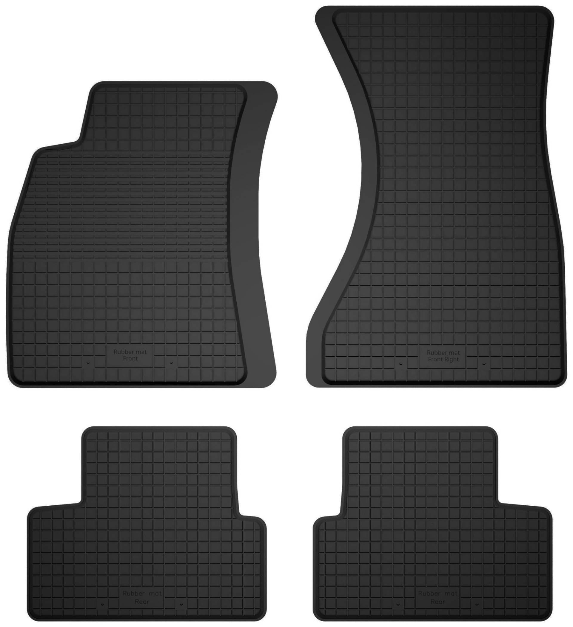 Wielganizator Gummimatten passend für Audi A4 B9 (2015-) Sportback, Limousine, Kombi, Avant, Allroad | 4-teiliges Set | bessere Passform als universelle Matten | Schwarz von Wielganizator