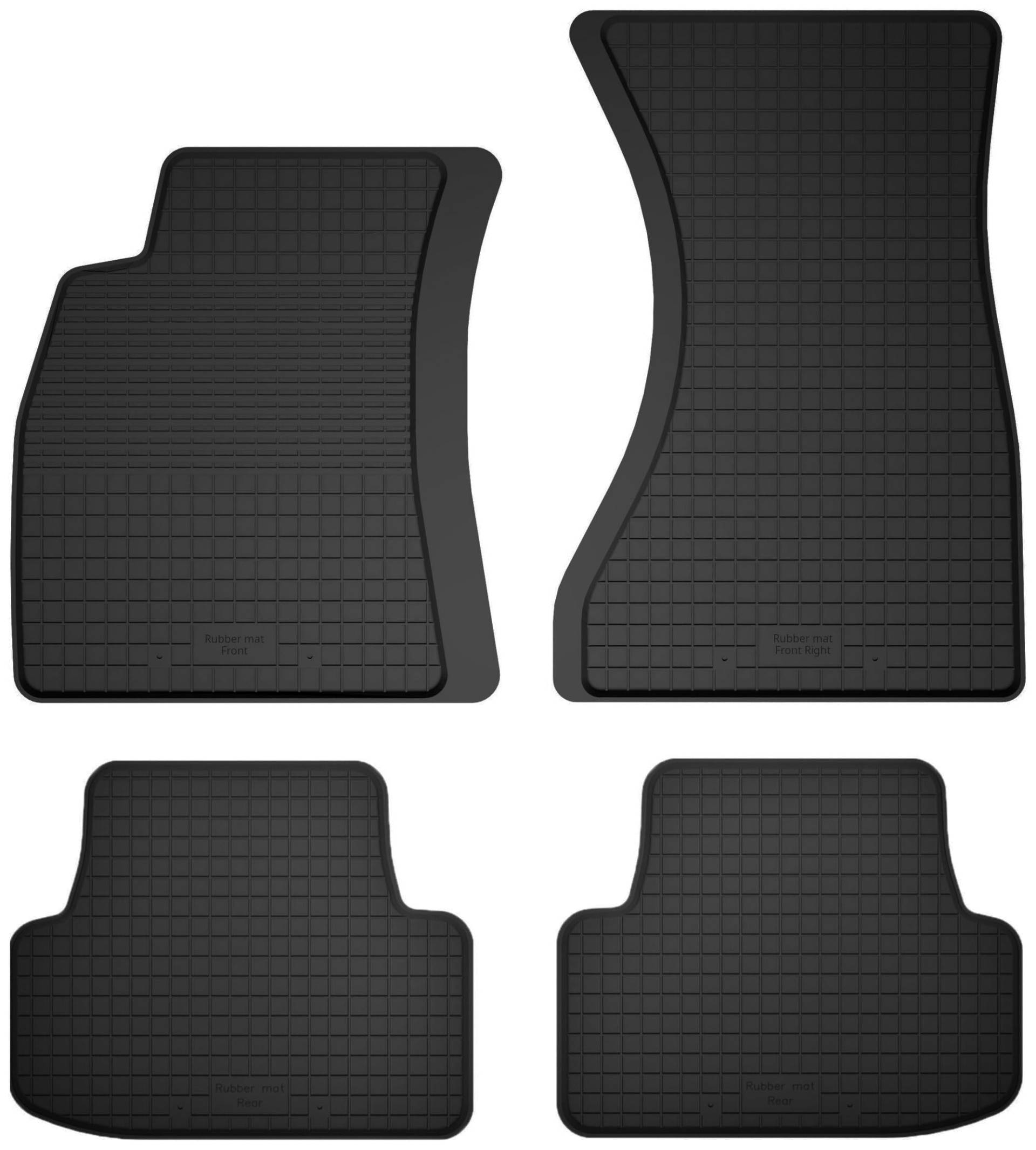 Wielganizator Gummimatten passend für Audi A7 (2011-) Coupé, Sportback | 4-teiliges Set | bessere Passform als universelle Matten | Schwarz von Wielganizator