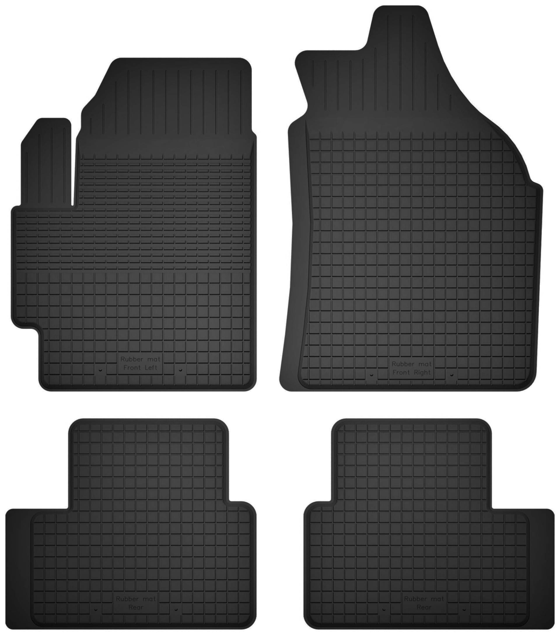 Wielganizator Gummimatten passend für Chevrolet Spark IV (2015-) Schrägheck | 4-teiliges Set | bessere Passform als universelle Matten | Schwarz von Wielganizator