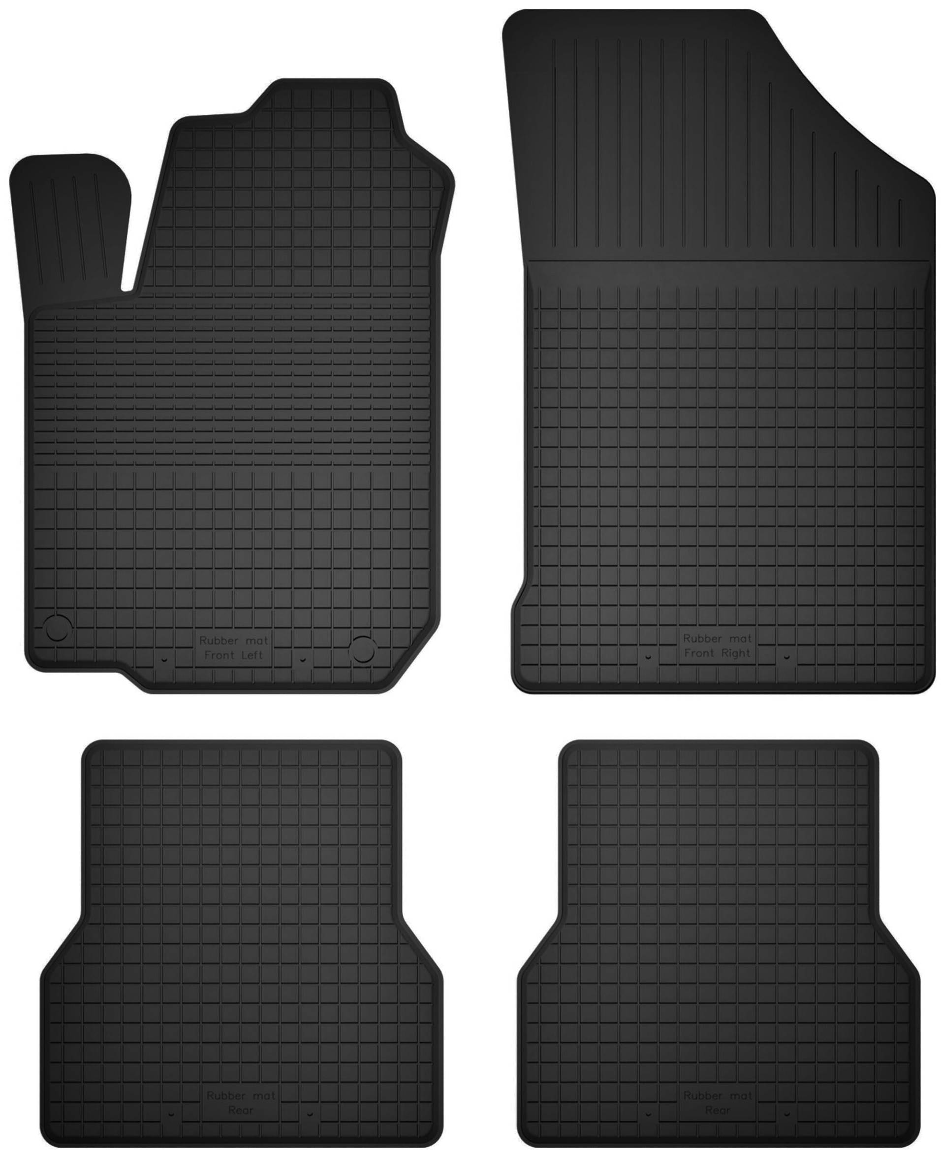 Wielganizator Gummimatten passend für Citroen C3 I (2002-2009) Schrägheck | 4-teiliges Set | bessere Passform als universelle Matten | Schwarz von Wielganizator
