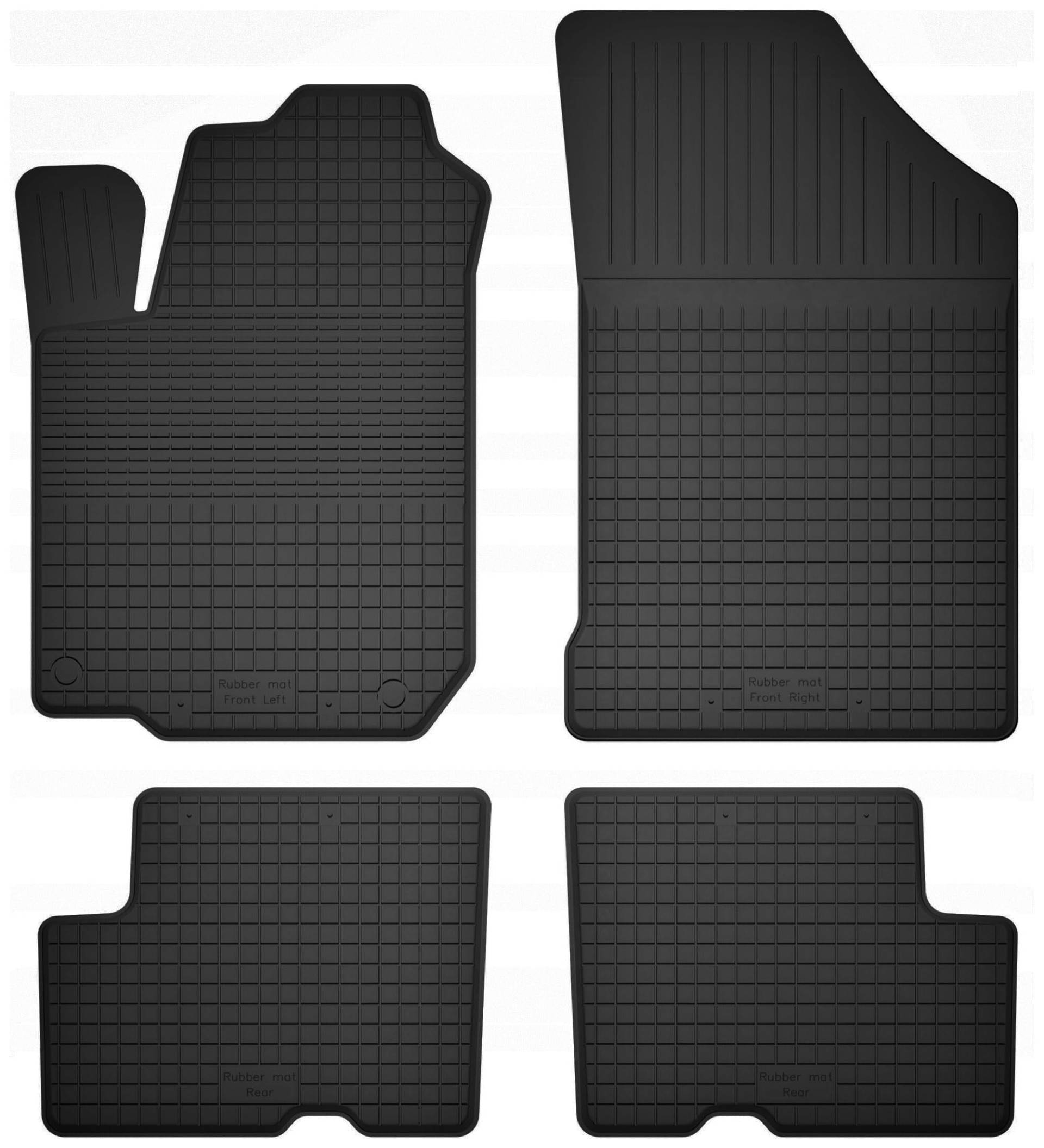 Wielganizator Gummimatten passend für Dacia Sandero I (2008-2013) Fließheck, Stepway | 4-teiliges Set | bessere Passform als universelle Matten | Schwarz von Wielganizator