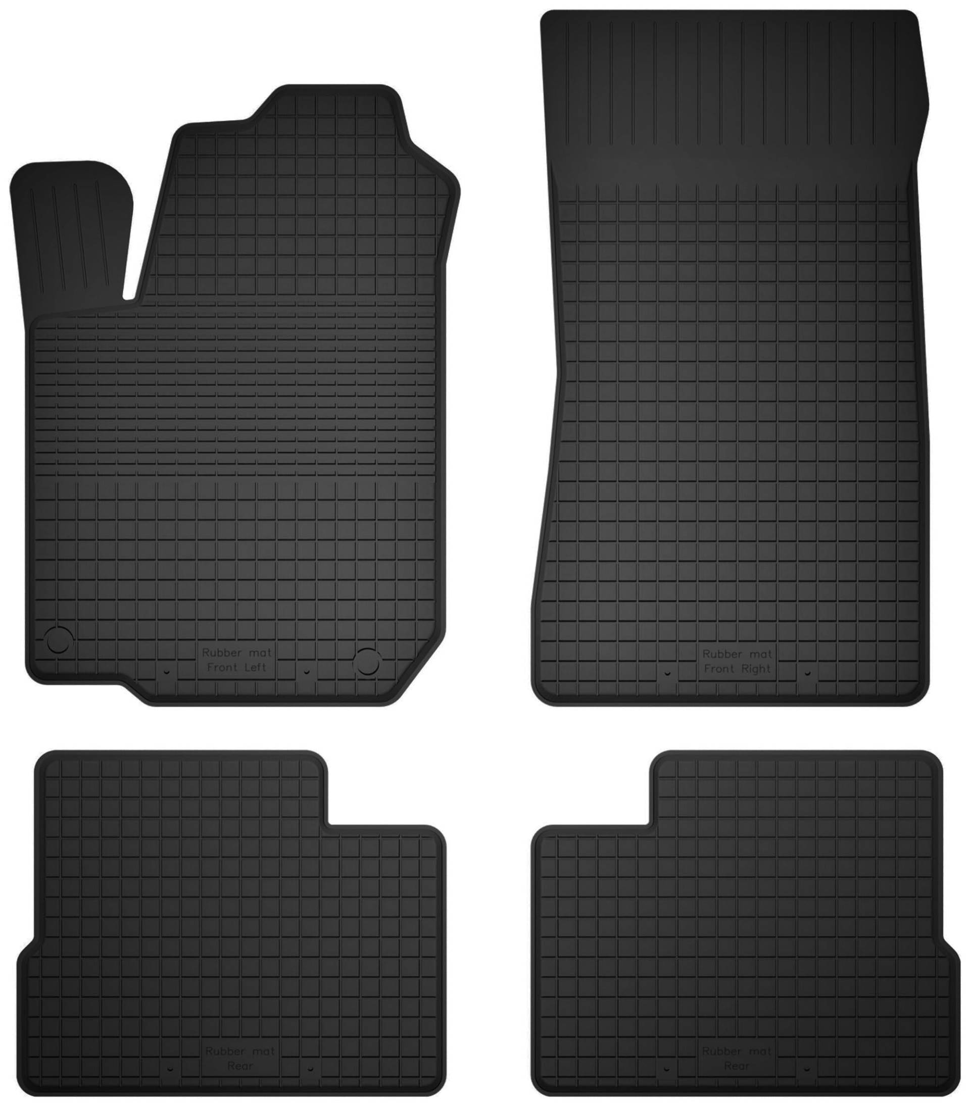 Wielganizator Gummimatten passend für FIAT Bravo II (2007-2012) Schrägheck | 4-teiliges Set | bessere Passform als universelle Matten | Schwarz von Wielganizator