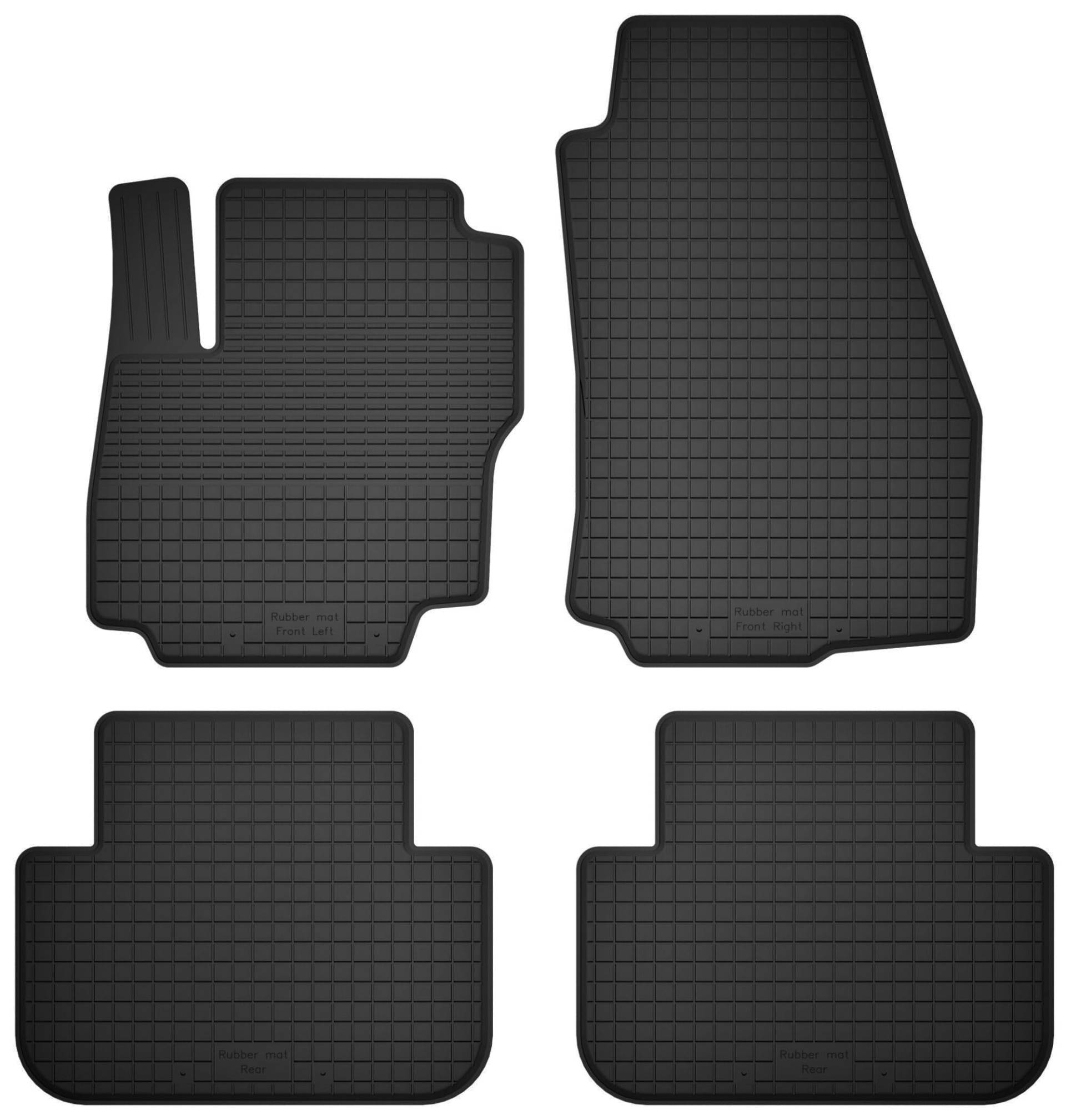 Wielganizator Gummimatten passend für Ford S-MAX MK1 FL (2012-2015) 7-Personen | 4-teiliges Set | bessere Passform als universelle Matten | Schwarz von Wielganizator